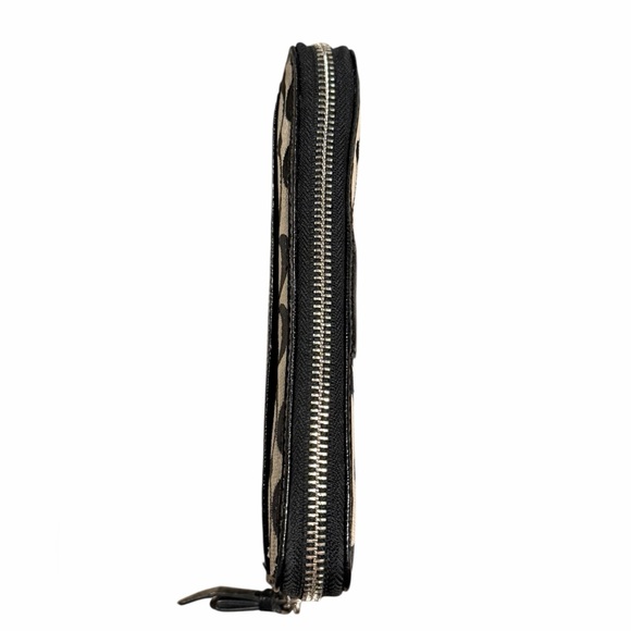 Coach Signature Stripe Accordion Zip Wallet - Picture 5 of 8